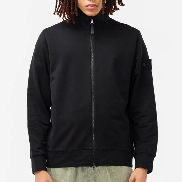 Stone Island (2022) Men's Full Zip Sweatshirt in Black - Picture 1 of 9